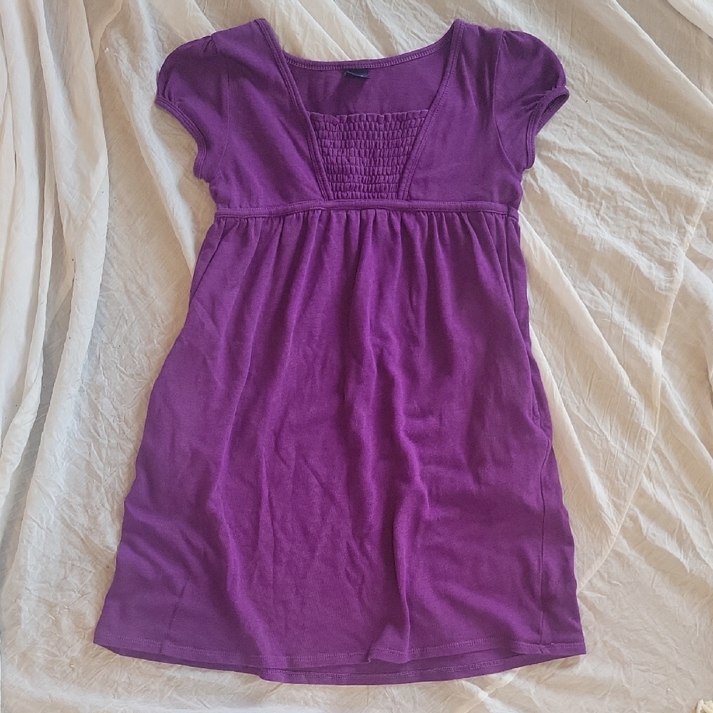 GAP Kids Size L (10) Vibrant Purple Top Dress